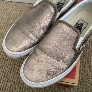 Women’s classic slip on metallic vans